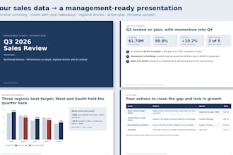 turn your sales data into a professional management presentation