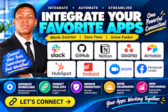 integrate slack github notion asana airtable hubspot todoist zoom facebook leads