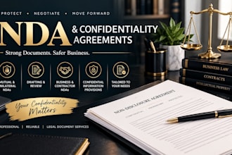 draft or review business nda, mutual and unilateral confidentiality agreements