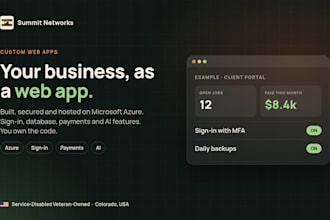 build and host a custom business web app on azure