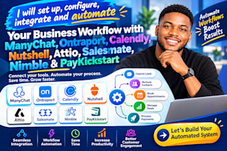 setup manychat ontraport calendly nutshell attio salesmate nimble paykickstart