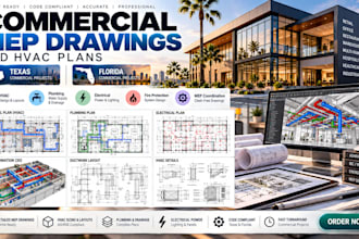 create commercial mep drawings and hvac plans in texas, and florida