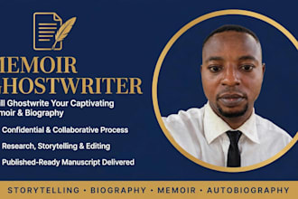 ghostwrite memoir, biography, and emotional life story
