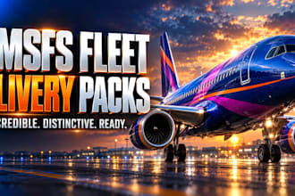 design a custom livery design for msfs 2024 airplane livery in 2 days