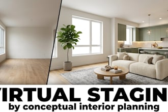 do professional virtual staging and interior planning for real estate listings