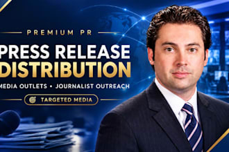 distribute press releases with premium media outlets and journalist outreach