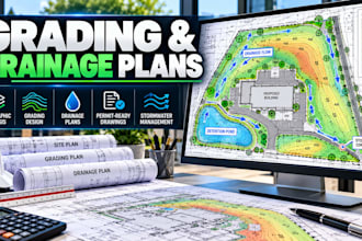 draw texas and arizona grading drainage plans for permit