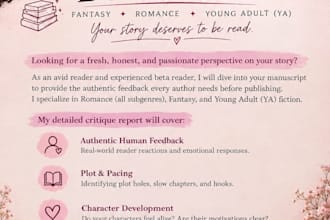 be your fantasy and romance beta reader