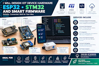 design iot device hardware esp32 stm32 and smart firmware