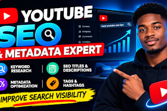 optimize youtube SEO, metadata, keywords, titles, descriptions and tags