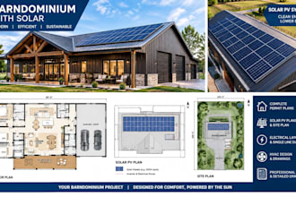 electrical lighting plan, solar pv permit plans, site plan,solar permit hvac