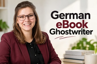ghostwrite your german ebook, fiction or nonfiction book kindle book