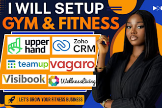 setup zoho crm for fitness gym visibook vagaro teamup wellnessliving upper hand