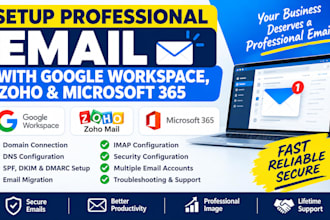 setup professional email with google workspace and zoho mail