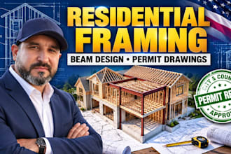 design residential framing and beam structural drawings