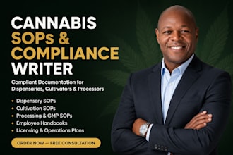 write cannabis sops for dispensary cultivation and licensing