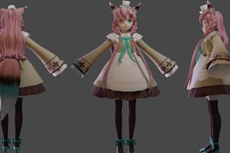 create custom 3d vrchat avatar military sci fi, fantasy horror vtuber and vroid