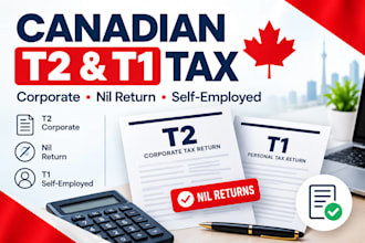 file canadian t2 corporate tax return nil return and t1 self employed tax