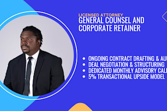 be your business attorney, legal advisor, and corporate lawyer on retainer