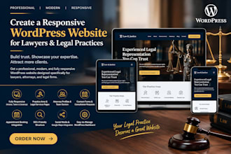 create a responsive wordpress website for lawyers and legal practices