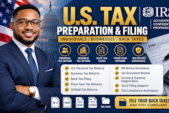 prepare, efile USA tax returns for individual, business form 1040, 1120, 1065