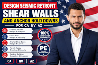 seismic retrofit, shear walls, and anchor hold downs for ca nv az