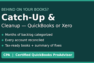 clean up and catch up your quickbooks online or xero books