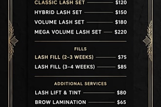 design luxury price list flyer sale flyer boutique flyer