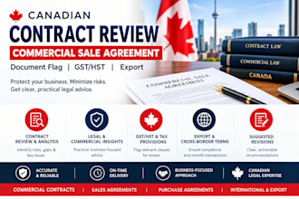 canadian contract review commercial sale agreement document flag gst hst export