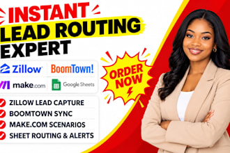 connect zillow boomtown make com google sheets for instant realtor lead routing