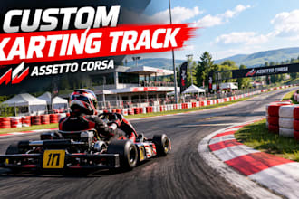build your custom karting track, kart circuit and go kart mod for assetto corsa