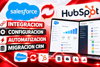 salesforce, hubspot integracion configuracion, automatizacion CRM, migracion CRM