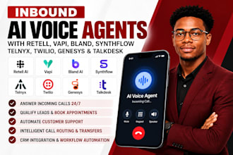 create inbound voice agent with retell  bland synthflow telnyx genesys talkdess