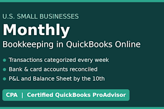 be your monthly bookkeeper in quickbooks online
