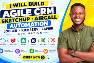 build agile CRM sketchup aircall automation jobber kickserv zapier integration