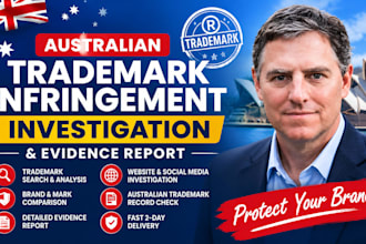 investigate australian trademark infringement and provide an evidence report