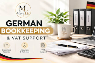 handle german bookkeeping, vat tax support and organize your business financials