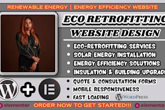 design a professional eco retrofitting and renewable energy website