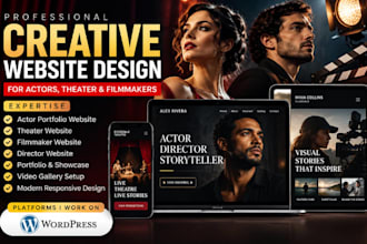 design theater website actor portfolio website film maker director website