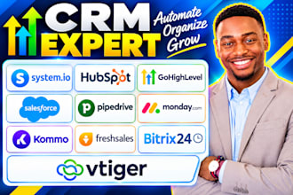 crm expert for hubspot pipedrive system io monday com  zoho gorgias automation