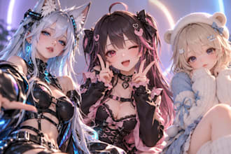 create custom 3d vrchat avatar, vtuber and vroid model