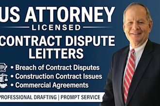 draft a commercial contract dispute letter written by a US attorney