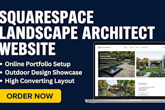 squarespace landscape architect website design, outdoor design portfolio website