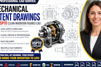 create professional patent drawings, patent illustrations and technical drawing