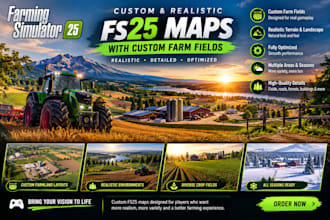 create realistic farming simulator 25 maps with custom farm field
