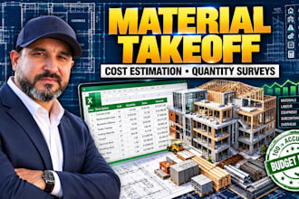 do material takeoff and construction cost estimation for blueprints