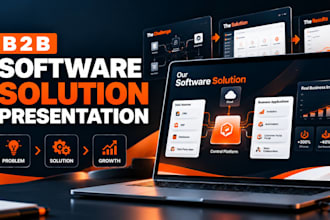 design a b2b software solution presentation for your company and clients