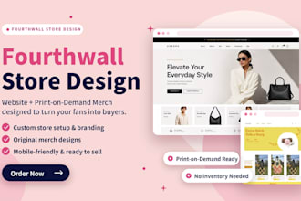 design fourthwall website print on demand store fourthwall merch design