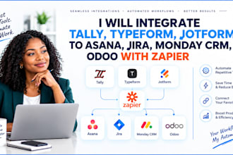 integrate tally, typeform, jotform, to asana, jira, monday crm, odoo with zapier