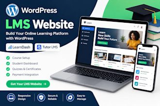 build lms website learndash lms tutor lms elearning website wordpress lms